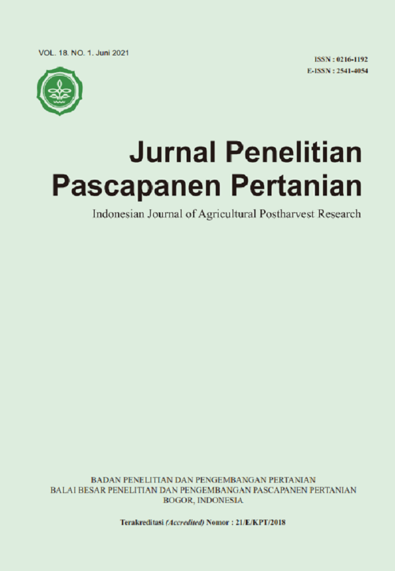 Jurnal Penelitian Pascapanen Pertanian Vol.18 N0.1 Juni 2021